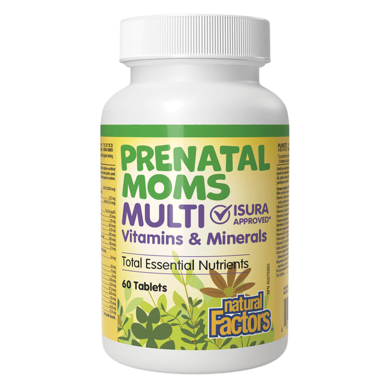 Bottle of Natural Factors Big Friends Healthy Mom Prenatal Multi 60 Tablets