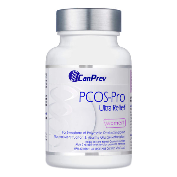 Bottle of CanPrev PCOS-Pro 30 Vegetable Capsules