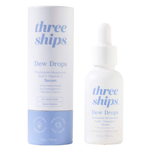 ThreeShips DewDrops MushroomHyaluronicAcid+VitaminCSerum 1floz/30ml