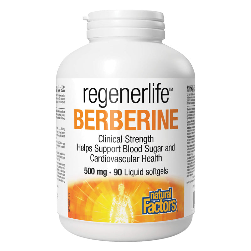 NaturalFactors RegenerlifeBerberine 500mg 90LiquidSoftgels