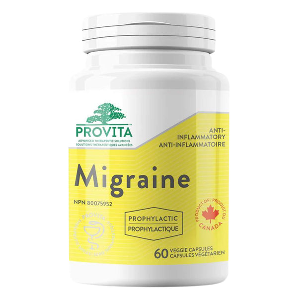 Bottle of Provita Migraine 60 Veggie Capsules