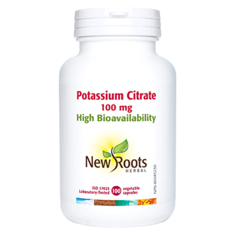 NewRoots PotassiumCitrate 100mg 100VegetableCapsules