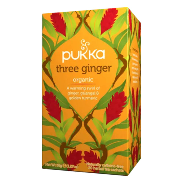 Box of Pukka Three Ginger 20 Tea Bags