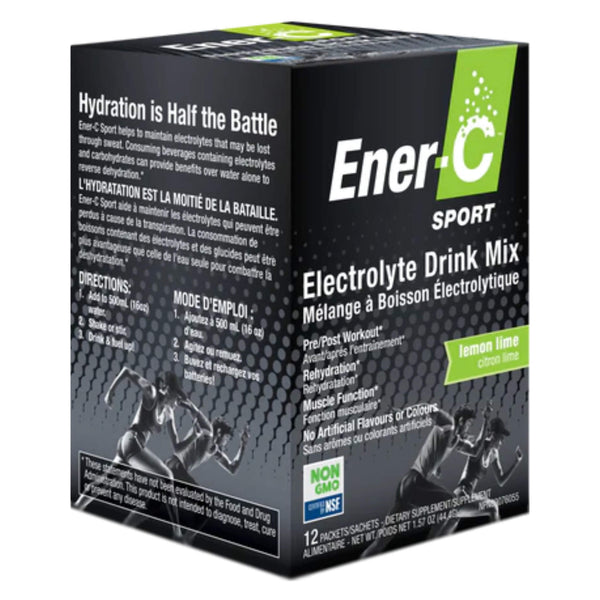 Box of Ener-C Sport Electrolyte Drink Mix Lemon Lime 12 Packets