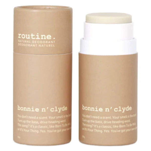 Routine. NaturalDeodorant BonnieN'Clyde 50gStick