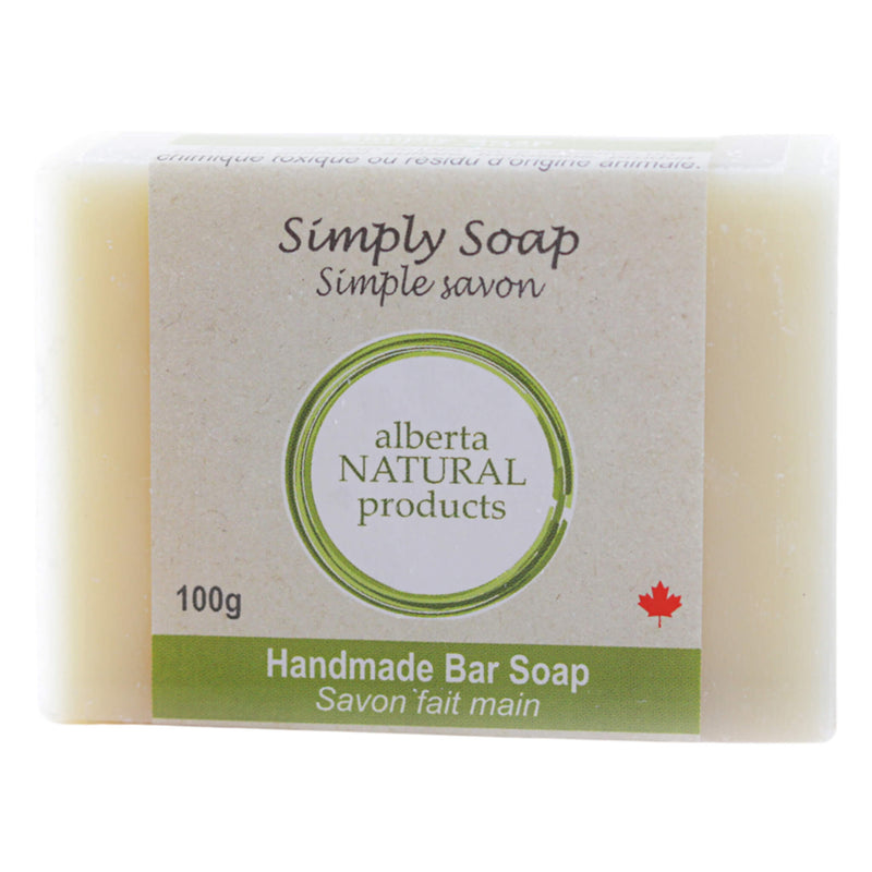 Bar of Alberta Natural Bar Soap Simply Soap 100g