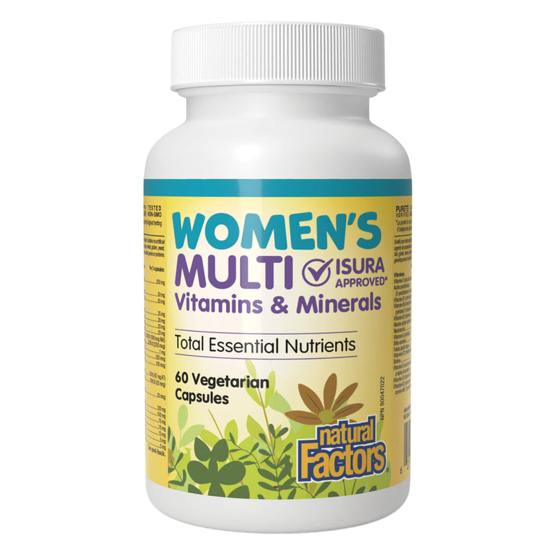 Bottle of Natural Factors Big Friends Healthy Mom Multi Vitamin & Mineral 60 Vegetarian Capsules