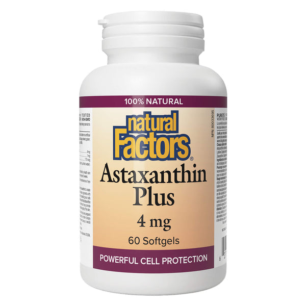 NaturalFactors AstaxanthinPlus 4mg 60Softgels