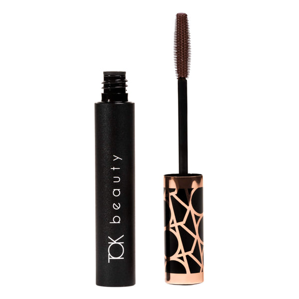 Open Tube of TOK Beauty Lash Enhancing Mascara Brown 0.4oz