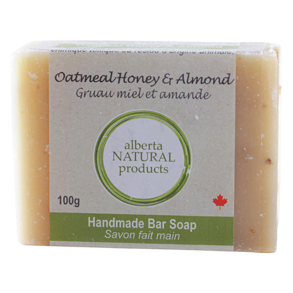 Bar of Alberta Natural Bar Soap Oatmeal Honey & Almond 100g