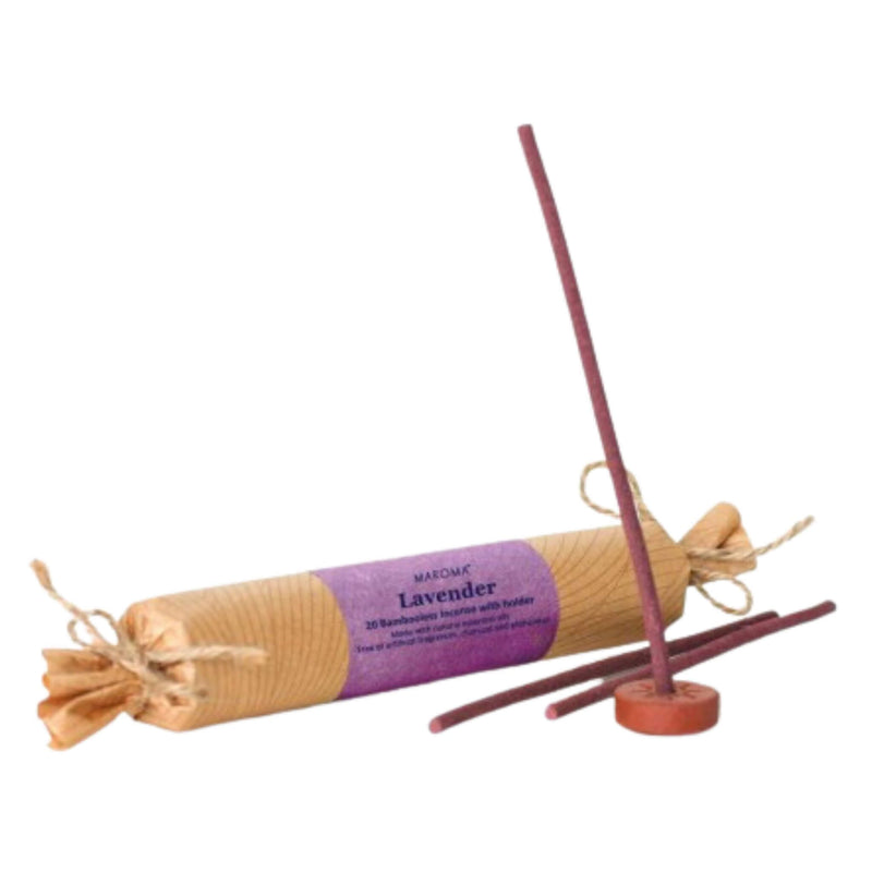 Maroma BamboolessIncenseWithHolder Lavender 20sticks