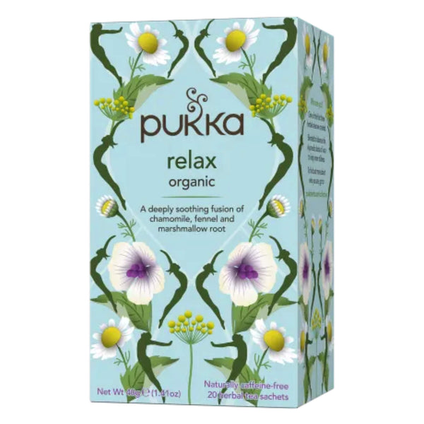 Box of Pukka Relax 20 Tea Bags