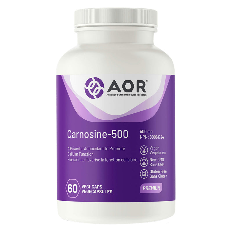 AOR Carnosine-500 500mg 60Vegi-Caps