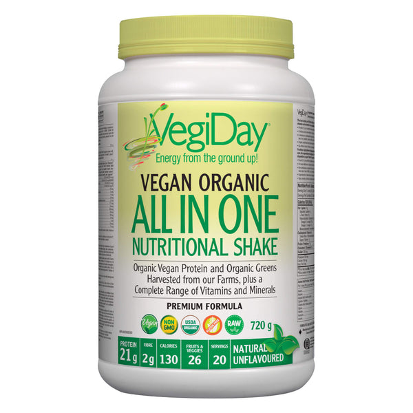 VegiDay AllInOneNutritionalShake NaturalUnflavoured 720g 20Servings