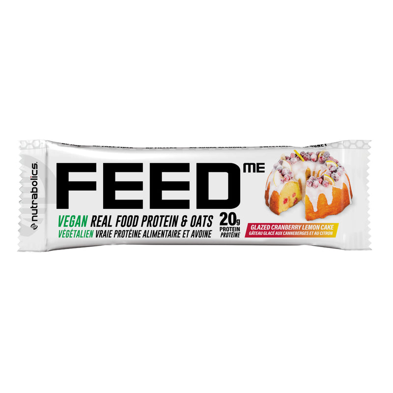 Nutrabolics FeedMe VeganRealFoodProtein&Oats GlazedCranberryLemonCake 20gProtein