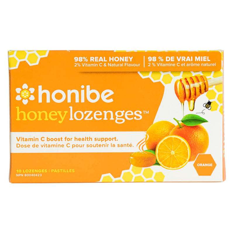 Box of Honibe HoneyLozenges Orange with VitaminC 10Lozenges