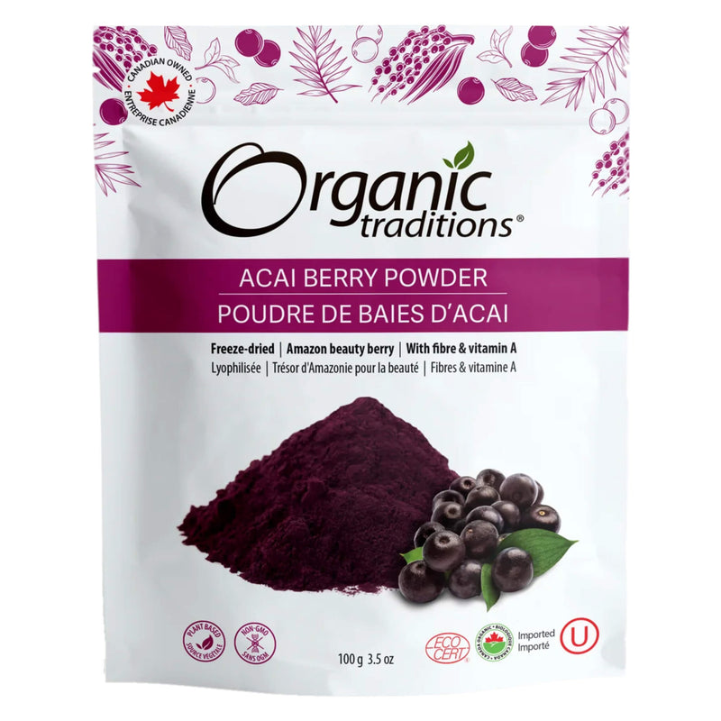 Package of Organic Traditions Acai Berry Powder 100g
