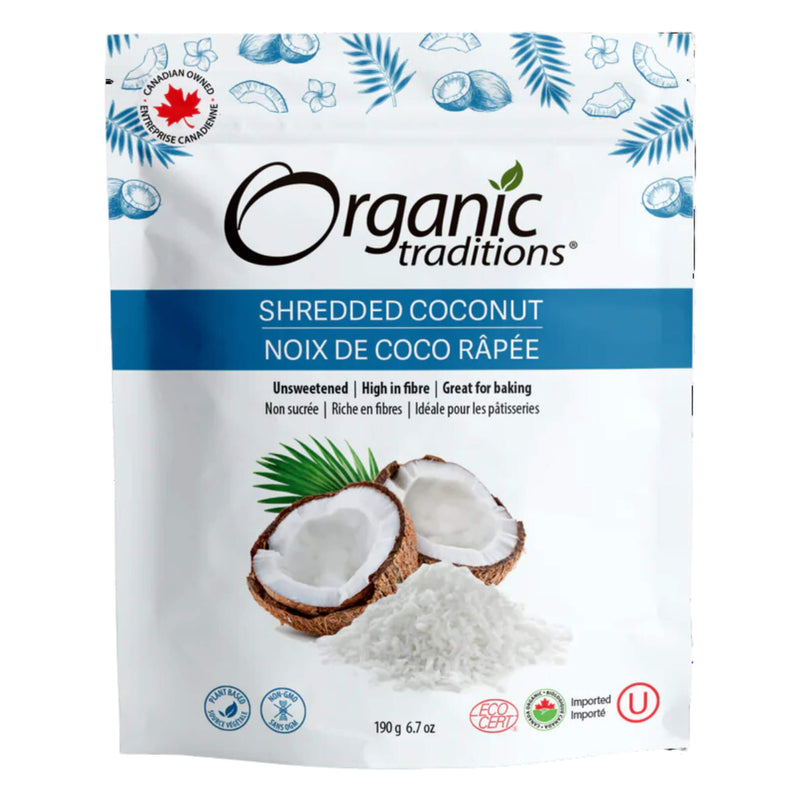 Bag of Organic Traditions Coconut - Shredded 190g
