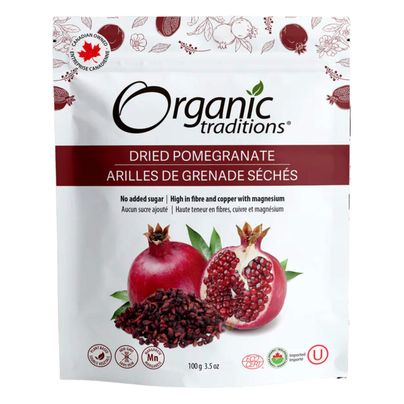 Bag of Organic Traditions Dried Pomegranates 100g
