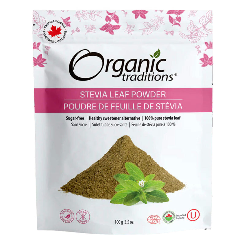 Bag of Organic Traditions Green Leaf Stevia Powder 100g
