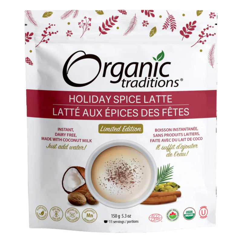 Bag of Organic Traditions Holiday Spice Latte 150g
