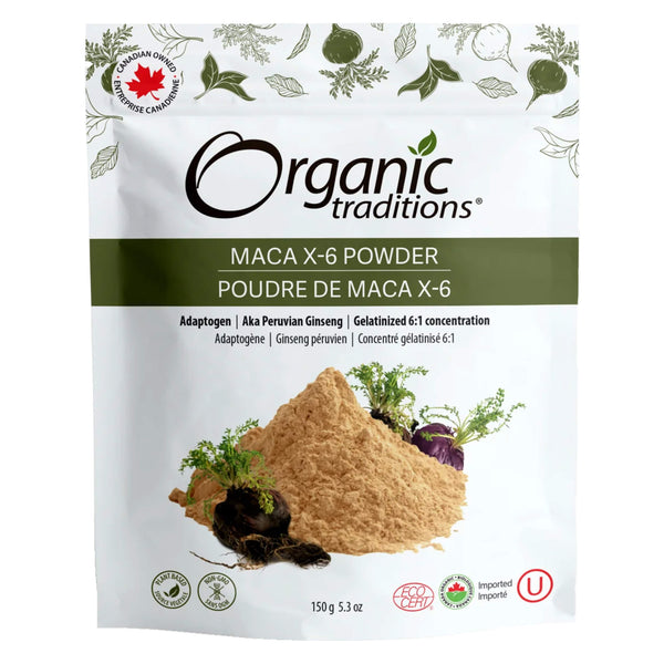 Package of Organic Traditions Maca X-6 Powder 150g
