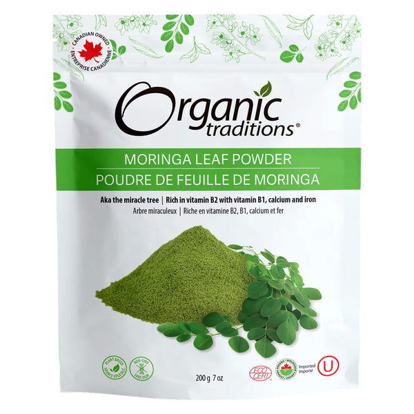 Package of Organic Traditions Moringa Leaf Powder 200g
