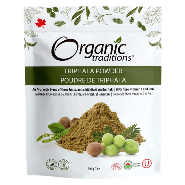 Package of Organic Traditions Triphala Powder 200g
