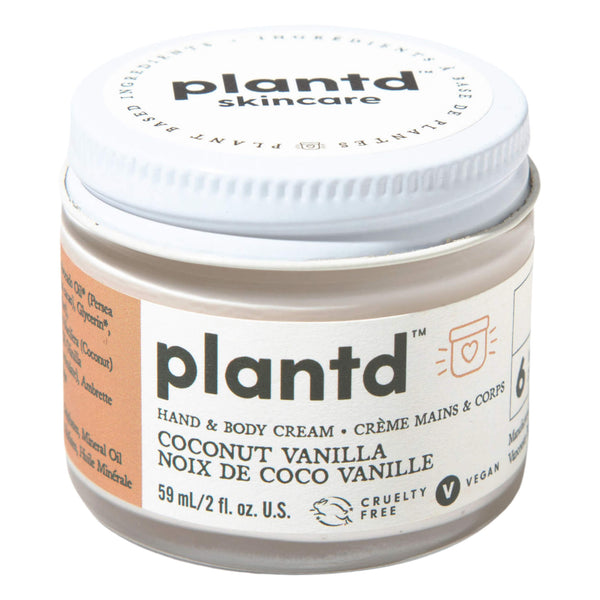 Jar of Plantd Hand & Body Cream Vacay 59ml