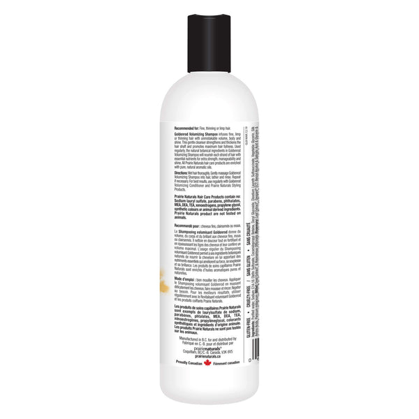 Prairie Naturals Goldenrod Volumizing Shampoo Bottle Back
