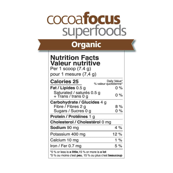 Prairie Naturals Organic CocoaFocus SuperFoods Information
