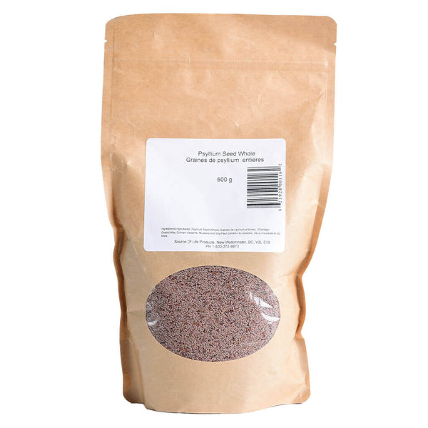 Bag of SourceOfLife PsylliumSeedWhole 500g