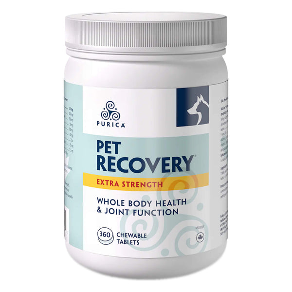 Bottle of Purica Pet Recovery Extra Strength 360 Chews