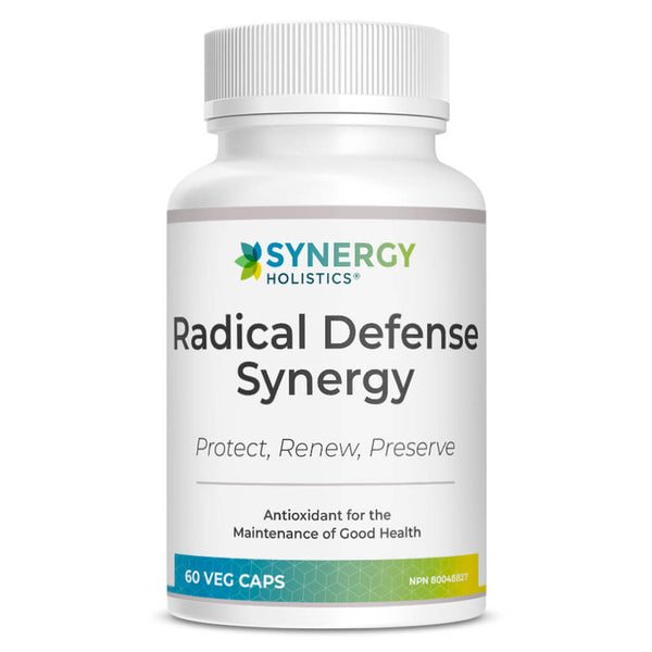 Bottle of SynergyHolistics RadicalDefenseSynergy 60VegCaps