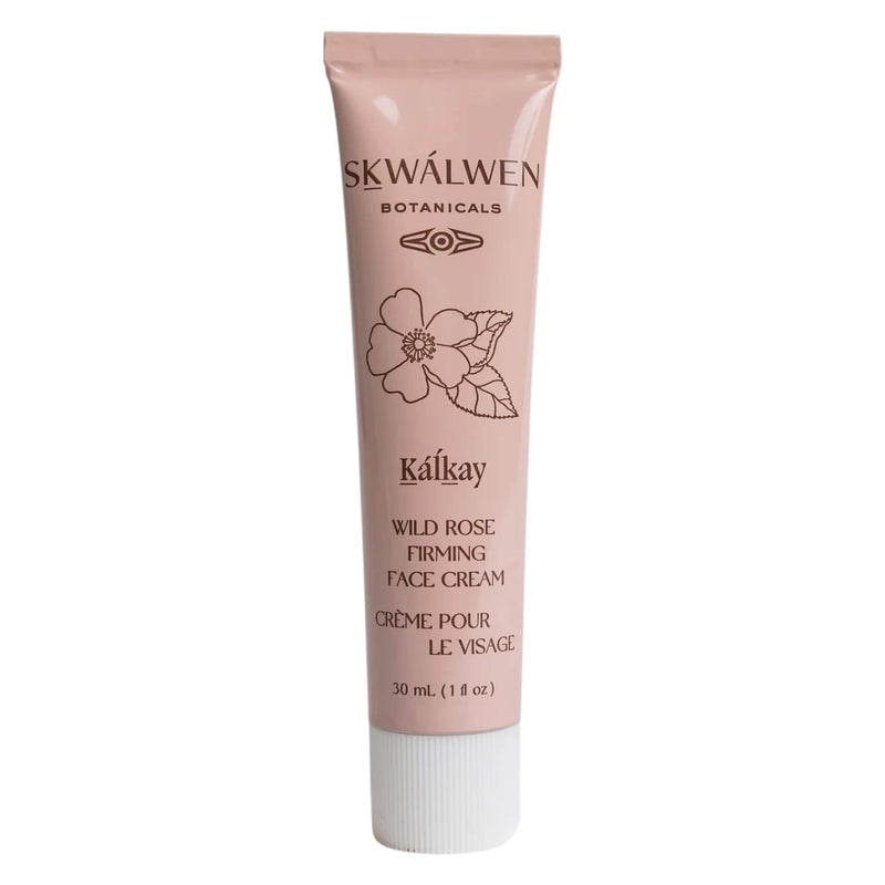 Tube of Skwálwen Botanicals Kalkáy Wild Rose Firming Face Cream 30ml
