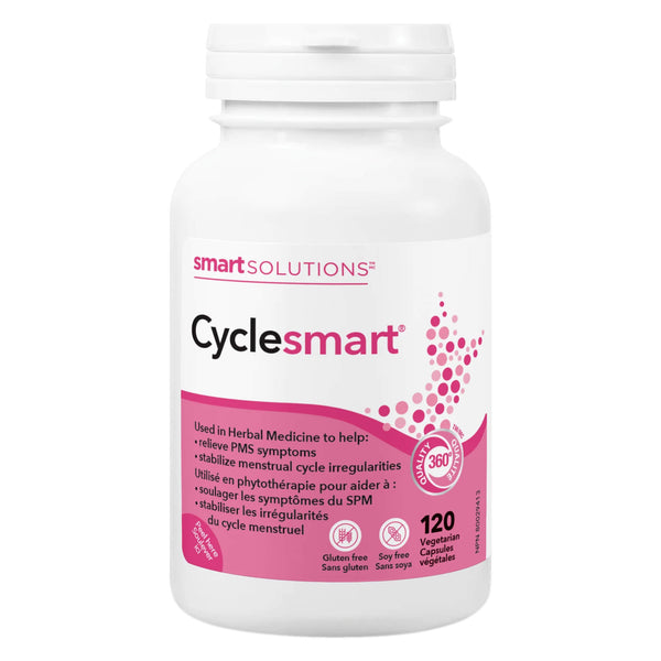 Bottle of SmartSolutions LonraVanderhaeghe CycleSmart 120VegetarianCapsules