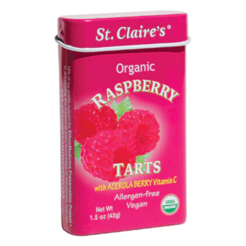 Tin of St.Claire's TartTins Raspberry 43g