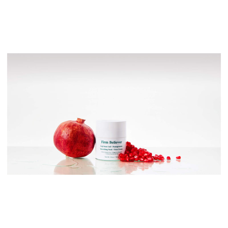 Three Ships Firm Believer Goji Stem Cell + Pomegranate Smoothing Neck + Face Cream Ingredients
