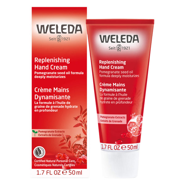 Box & Tube of Weleda Replenishing Hand Cream - Pomegranate 1.7 Ounces
