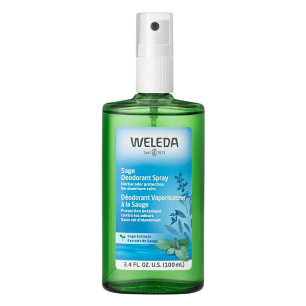 Spray Bottle of Weleda Sage 12H Deodorant 3.4 Ounces
