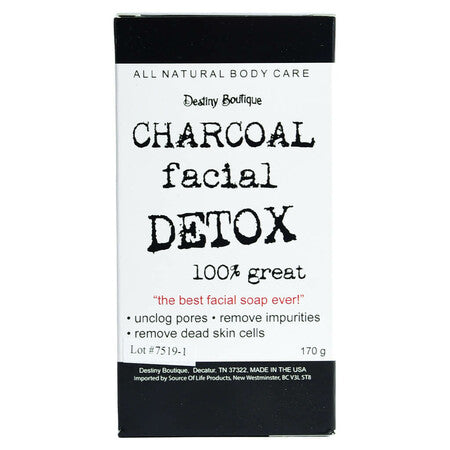 Bar of SourceOfLife CharcoalFacialDetoxSoap 170g