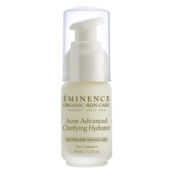 Pump Bottle of Eminence Acne Advanced Clarifying Hydrator 1.2 Ounces