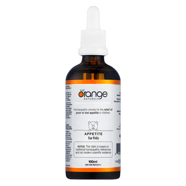 Dropper Bottle of Orange Naturals Appetite for Kids 100 Milliliters