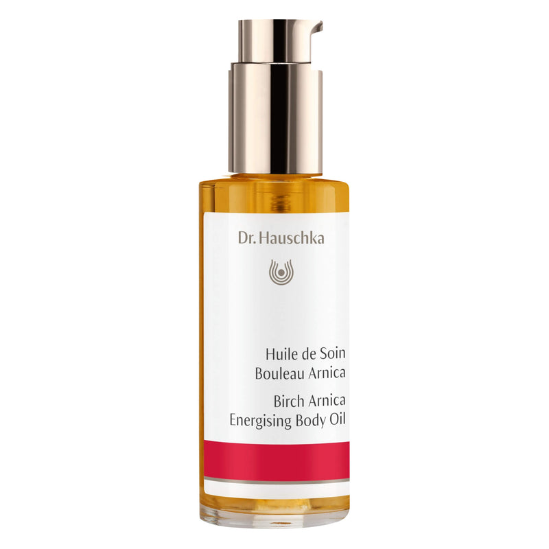 Pump Bottle of Dr. Hauschka Birch Arnica Energising Body Oil 75 Milliliters