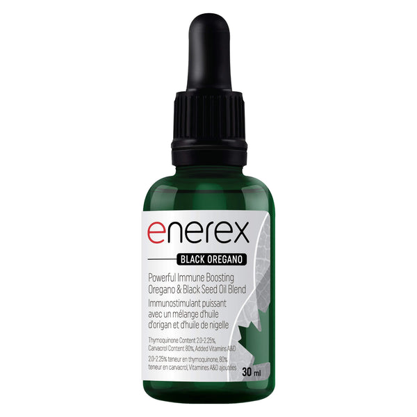 Dropper Bottle of Enerex Black Oregano Liquid 30 Milliliters