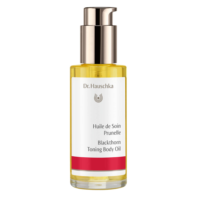 Pump Bottle of Dr. Hauschka Blackthorn Toning Body Oil 75 Milliliters