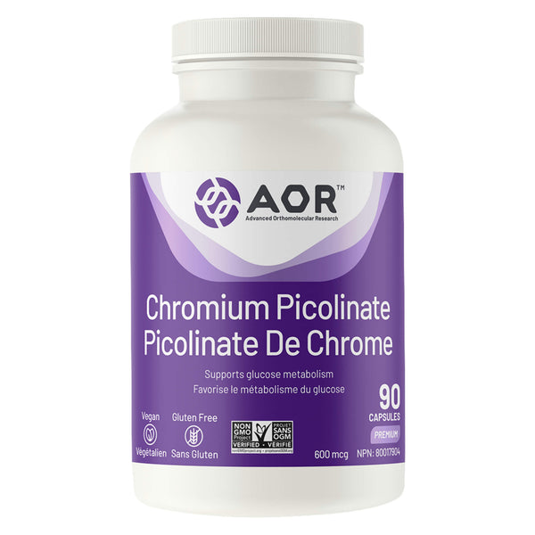 AOR ChromiumPicolinate 600mcg 90Capsules