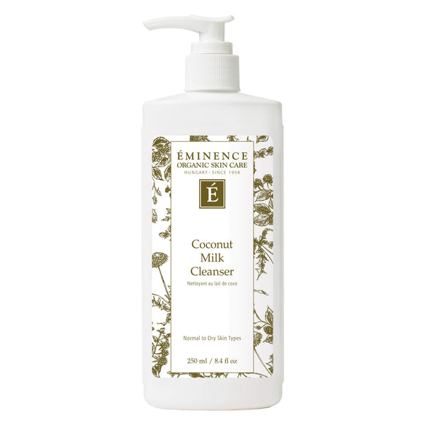 Pump Bottle of Eminence Coconut Milk Cleanser 250 Milliliters