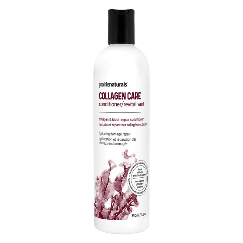 Bottle of Prairie Naturals Collagen Care Marine Collagen & Biotin Repair Conditioner 350 Millilters