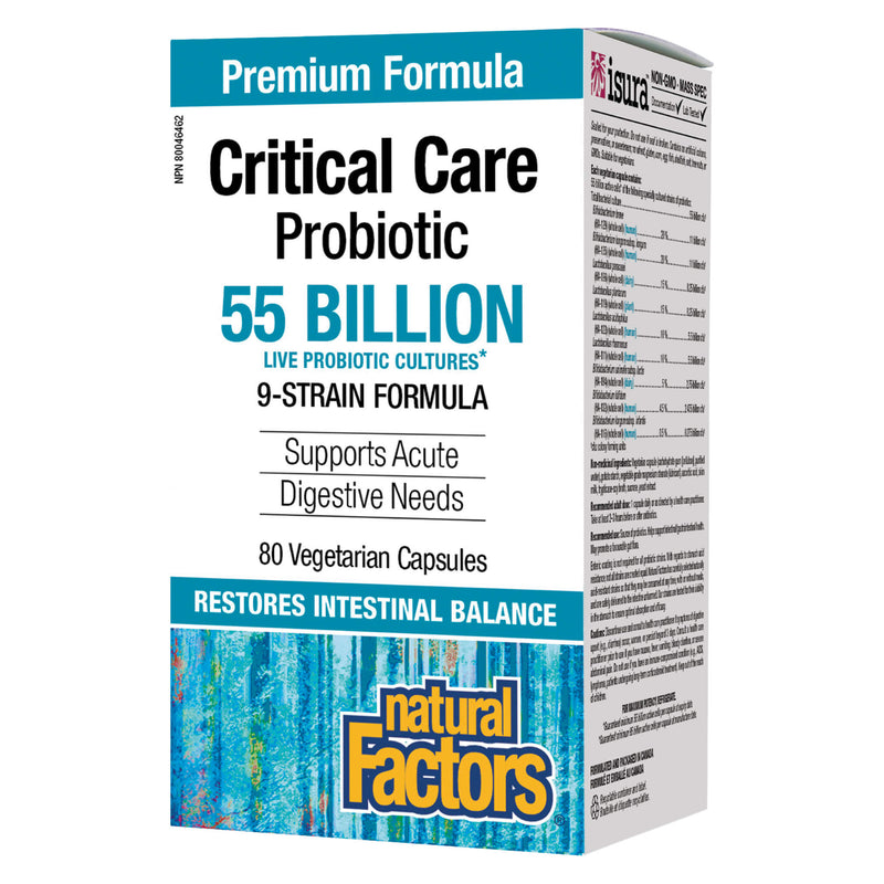 Natural Factors - Critical Care Probiotic 55 Billion (80 Vegetarian Capsules) | Optimum Health Vitamins, Canada